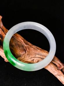Natürliches Quarz Eis Blumen Jade Armband. Transparente Eis Jade Heilserie Gletscherkorn Quarz Stein Armband. Modischer Luxus Schmuck für Frauen, geeignet für den täglichen Gebrauch (kommt mit Geschenkbox)