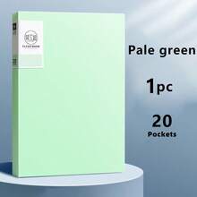 1 pieza Carpeta transparente de documentos, tamaño A4 con capacidad de 20/30/40/60/80/100 páginas, 6 colores disponibles, portafolio de archivos de empresa, organizador de exámenes estudiantiles, portador de suministros de oficina, impermeable y a prueba de suciedad, carpeta de almacenamiento de gran capacidad, tono pastel, portador de partituras, registro de chequeos de embarazo familiar, regalo de regreso a la escuela/graduación, bolsa de documentos comerciales, material de PP, álbum de ilustraciones, portador de certificados de premio