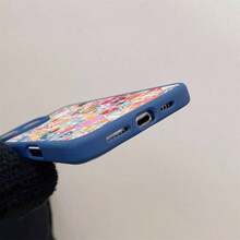 Design-Sense Pink Fruit And Flower Patterned Large-Hole Faux Leather Phone Case, Suitable For Phone 16 Pro Max 16 15 Pro 14 Plus 13 12 Pro 11 Pro Max X XS MAXSuitable For IPhone 17 Air - Màu xanh đậm - Xem 6