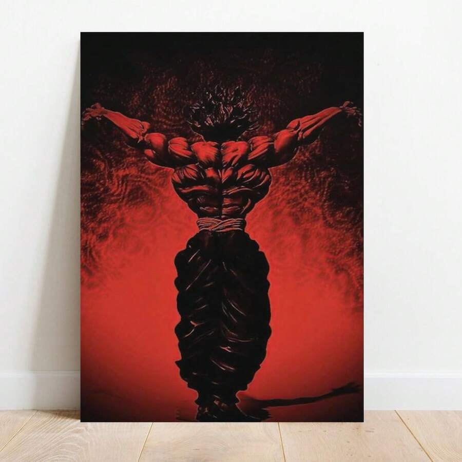 Framed Baki The Grappler Anime Posters Hanma Yujiro Cool Art Posters Poster Decorative Painting Canvas Wall Art Living Room Posters Bedroom Painting Valentine's Day Gift, Aesthetic Decorative Poster – Ideal For Home, Dorm, Gym, Bar, Cafe, Arcade Or Living Room Wall – Modern Art Print Gift - Framed - View 1