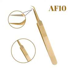 FADVAN 1 Pc Eyelash Tweezers Extension Pink Stainless Steel Superhard Tweezers With Fiber Tips High Precision Anti-Static Lash Tweezers Cell Clamp Peacock Clamp