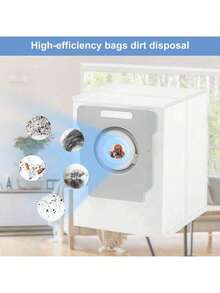 Roomba 替换吸尘器袋，兼容 IRobot Roomba I7、I7+、I3、I3+、I1+、I4、I4+、I6、I6+、I8、I8+、J7、J7+、S9、S9+ Plus、I & S & J 系列自动集尘袋 - 白色 - 查看 5