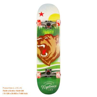 Kryptonics 31-Inch Star Series Complete Skateboard For Beginners And Pros - Durable Deck, Smooth Rides, And Vibrant Design For All Skill Levels