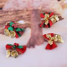 Mini lazo Decoración del árbol de Navidad Caja de regalo de Navidad Vestir Navidad Accesorios de bricolaje Adorno de campana de lazo - C - Ver 2