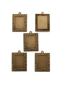 1 pièce Accessoires de bijoux DIY, base rectangulaire de 29*21mm, base avec incrustation de pierres précieuses vintage C06