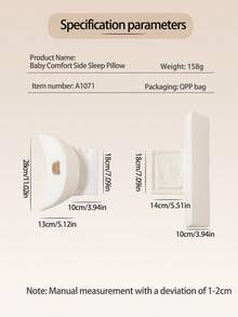 1 件婴儿侧睡定位器，新生儿侧卧防反流防翻身枕垫 - 彩色 - 查看 3