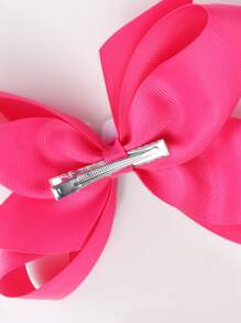 1 pieza Lazo con letra gigante brillante para niñas con perlas falsas y strass - Clip de cocodrilo elegante color rosa intenso - Accesorio de pelo dulce y lindo, regalo ideal para fiestas y festividades