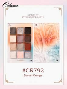 9.5g 水波纹彩妆盘，哑光闪光粉眼影盘，磁性盖设计，显色度高，持久亮泽闪光眼影，丝滑，轻盈，顺滑，带镜子，荧光笔轮廓腮红粉一体式彩妆盘 - CR792 - 查看 3