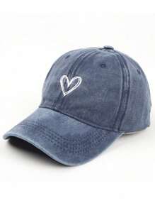 1 Stück Unisex Baseballkappe mit einfarbigem Lässig Stickerei Muster, vielseitiger Polyester Snapback Hut für Outdoor-Aktivitäten und den täglichen Gebrauch