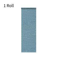 1 Rotolo di carta da parati in vinile autoadesiva rimovibile con texture in lino blu, adatta per camera da letto, bagno, soggiorno, facile da installare, impermeabile, per ristrutturazione della casa, dimensione: 45cm*3/5/10M