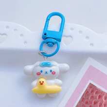 Sanrio 1 pièce (agréée) Porte-clés anneau de natation Sanrio 888 avec crochet, accessoire de dessin animé mignon, cadeau parfait pour les meilleurs amis ou les jeunes filles. Accessoires pour voiture, breloques de sac, sacs à dos pour l'école disponibles en gros.
