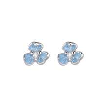 1 pereche de cercei stud din argint sterlin S925 cu zirconiu, piatră lunară, pene, stea, iris, cercei eleganți și versatili în stil casual, cadou de Ziua Îndrăgostiților cu cutie cadou delicată