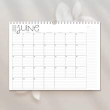 2025 July - 2026 June Creative Minimalist Modern Design 12-Month Wall Calendar, With Hook Hole Grid Design Paper Schedule, Suitable For Home/Office, Christmas & New Year Gift,Back To School,School Supplies