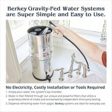 Travel Gravity-Fed Water Filter With 2 Black Elements–Enjoy Potable Water While Camping, RVing, Off-Grid, Emergencies, Every Day At Home
