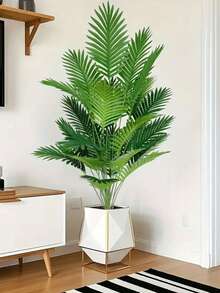 1pc 90cm/35.43in Artificial Palm Tree Plant, Large Tropical Coconut Tree, Green Faux Plant Decor For Home, Balcony, Office, Kitchen (No Pot)