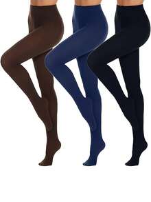 1 Pair Of Solid, Simple Women's Spring And Autumn High-Waist Sexy Tights, Light And Semi-Transparent Stockings, Slimming Tights, Super Elastic Sports Tights (Suitable For 15-20℃), Cozy