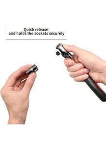 12pcs/Set Socket Wrench Set - Durable Steel, 1/4" Drive, Extended Handle, Manual Power, Suitable For Automotive Repair And Industrial Use, Self-Assembly Required, Ideal For DIY Enthusiasts And Professionals