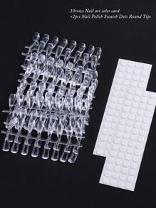 Nail Polish Swatch Dots Round Nail Color Swatches Clear Transparent Nail Polish Display Nail Sample Swatches With Adhesive Sticker For Gel Polish Nail Swatch Book