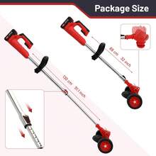 18000 RPM Electric Weeds Wacker Cordless, 3-In-1 Weeds Eater Cordless With Battery Powered, Lawn Mower/Grass Trimmer/Lawn Edger With 3 Types Blades, Battery Weeds Wacker With Wheels (1 Battery/2 Battery, Red) - 紅色 1電 - 查看 7