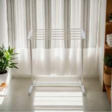 1pc Versatile Drying Rack For Indoor And Outdoor Use, Sturdy Rust-Resistant Frame, Large-Capacity Clothes Rack For Drying Shirts, Towels, Underwear, And Socks, Lightweight Collapsible Design, Perfect For Balcony, Laundry Room, Patio, Utility Closet, Space-Saving Solution For Apartment Living, Quick Air-Drying, Weatherproof And Foldable For Spring/Summer Freshness, Premium Durable Construction, Easy Assembly, Keeps Garments Neat And Dry, Energy-Efficient Laundry Aid - View 8