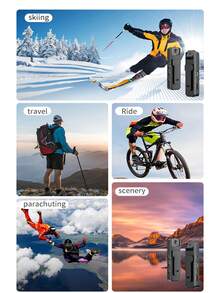 1080P Full HD Mini Pocket Camera, Portable Compact Camera Body, Rotatable Outdoor Bicycle Video Camera, Cycling DV Sports Camera, Battery Powered, Sports & Work - Black - View 6