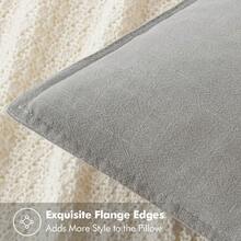 Local Delivery- Decorative Linen Pillow Covers 18x18 Inch Natural Beige ​Boho Farmhouse​ ​Neutral Couch Throw Pillows For Bed Pack Of 2 Accent Outdoor Pillowcase Modern Sofa Cushion Livingroom Home Decor - Light Gray - 查看 2