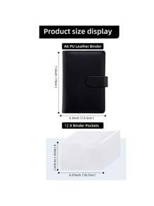 Loseblatt-PU-Notizbuch Reißverschlusstasche Bargeld Budget Aufbewahrungstasche