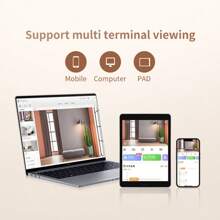 Telecamera di sicurezza domestica smart WiFi 1080P, senza fili, visione notturna, rilevamento del movimento, monitoraggio remoto tramite app, controllo vocale, sistema di sorveglianza domestica interna ad alta definizione, design moderno, identificazione intelligente