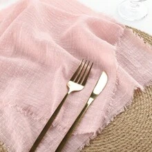 30pcs/Pack Small Size Fringed Multi-Colored Solid Color Napkins 32*32cm/12.6*12.6inch Gauze Cloth, Ideal For Wedding, Party, Home Table Decoration, Holiday Props, Daily Kitchen Use, Restaurant, Cafe, Food Photography Coasters