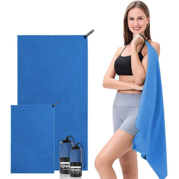 1 Pc Quick Dry Camping Towel Absorbent Microfiber Travel Towel Travel Towel For Backpacking Camping Beach Gym Sports Yoga Swimming Pool