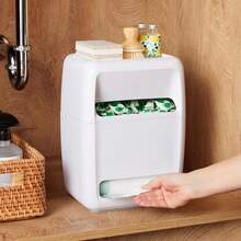 Pod Dispenser, Standing Garbage Bag And Dishwasher Pod Organizer With Removable Lids For Storage, Speckled White - Dishwasher Pod Holder - View 6