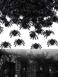 万圣节黑蜘蛛小号塑料蜘蛛万圣节派对家居装饰整蛊恶作剧玩具鬼屋