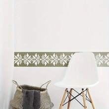 4 件花卉优雅边框模板，适用于墙绘、剪贴簿、相册装饰墙绘剪贴簿着色浮雕相册装饰卡片模板、返校、学校用品 - 白色 - 查看 4