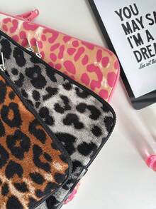 1 件韩国时尚豹纹笔记本电脑包，办公包，笔记本内袋，13 英寸，14 英寸，15 英寸，跨境返校学校用品包，学校工作用笔记本电脑包，女士 书包 - 彩色 - 查看 8