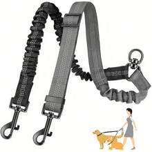 Large Dog Leash Anti-Pulling Retractable Pet Leash, 2-In-1 Design, 2 Colors