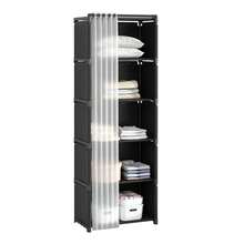 1 件便携式衣柜，卧室家用易组装布衣柜收纳柜，材质：不锈钢管 + 无纺布 + 塑料 - 彩色 - 查看 9