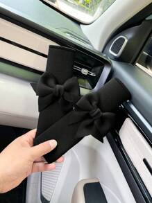 创意蝴蝶结汽车安全带护肩护颈套透气面料适合夏季车内用品