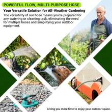 Flexible Garden Hose 50 FT - Heavy Duty Non-Expandable 50FT Outdoor Water Hose Pipe, 1/2" X 50Feet, 3/4" Solid Swivel Fittings, 50 Feet, Kink And Leak Proof - Multicolor - View 7