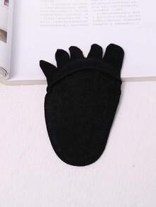 2 件女式前掌五指腿套、高跟隐形分趾腿套、硅胶防滑全趾腿套、天鹅绒袜套