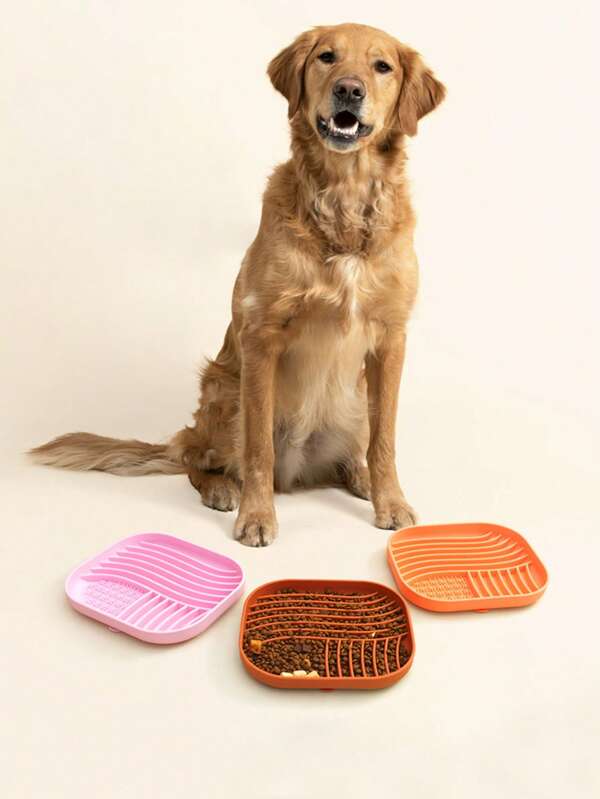 1pc Silicone Puzzle Slow Feeding Bowl For Pets With Bottle Suction Cup,Anti-Choking,Non Slip Design,Easy To Clean,Silicone Material,Help Digestion,Reduces Boredom, Anxiety Reducer,Eating For Cats And Dogs Feeder