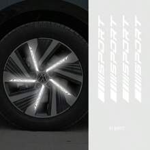8 piezas Pegatinas reflectantes para neumáticos de coche, vehículo eléctrico, motocicleta, bicicleta. Se pueden pegar, de amplia practicidad, pegatinas de colores, accesorios para automóviles y bicicletas (color aleatorio)