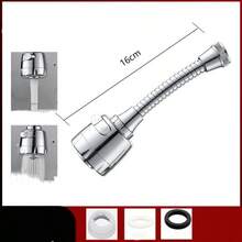 1件装通用水龙头起泡器、水龙头喷头、节水过滤器、防溅水龙头喷头、水龙头分水器、增压水龙头过滤器，厨房和浴室水槽配件 - 銀色短款 - 查看 13