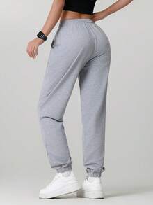 Women's Solid Outdoor Pants: Hiking, And Casual Wear. Loose-Fit, Drawstring Waist Sports Pants With Cuffed Ankles