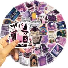 50 pezzi Adesivi a forma di libro da strega per Kindle, adesivi in vinile estetici e magici da strega per laptop, iPad, e-book reader, borraccia, ragazze, romanticismo erotico (viola), forniture scolastiche, ritorno a scuola
