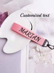 1pc Personalized Nylon Letter Keychain, Custom Name Key Ring, Gift For Valentine's Day, Graduation, Birthday, Anniversary, Father's Day, Mother's Day, Best Friend, Him/Her, Customized Wristlet Key Chain