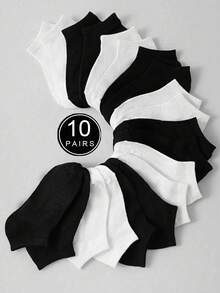 5 Pairs Kids' Soft Breathable White Short Ankle Socks Suitable For 1-16 Years Old Children - White - View 11