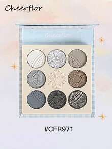 CHEERFLOR 彩妆盘，哑光闪光粉眼影盘，显色度高，持久亮泽闪光眼影，轻盈顺滑，带镜子，高光轮廓腮红粉一体式彩妆盘 - CFR971 - 查看 3