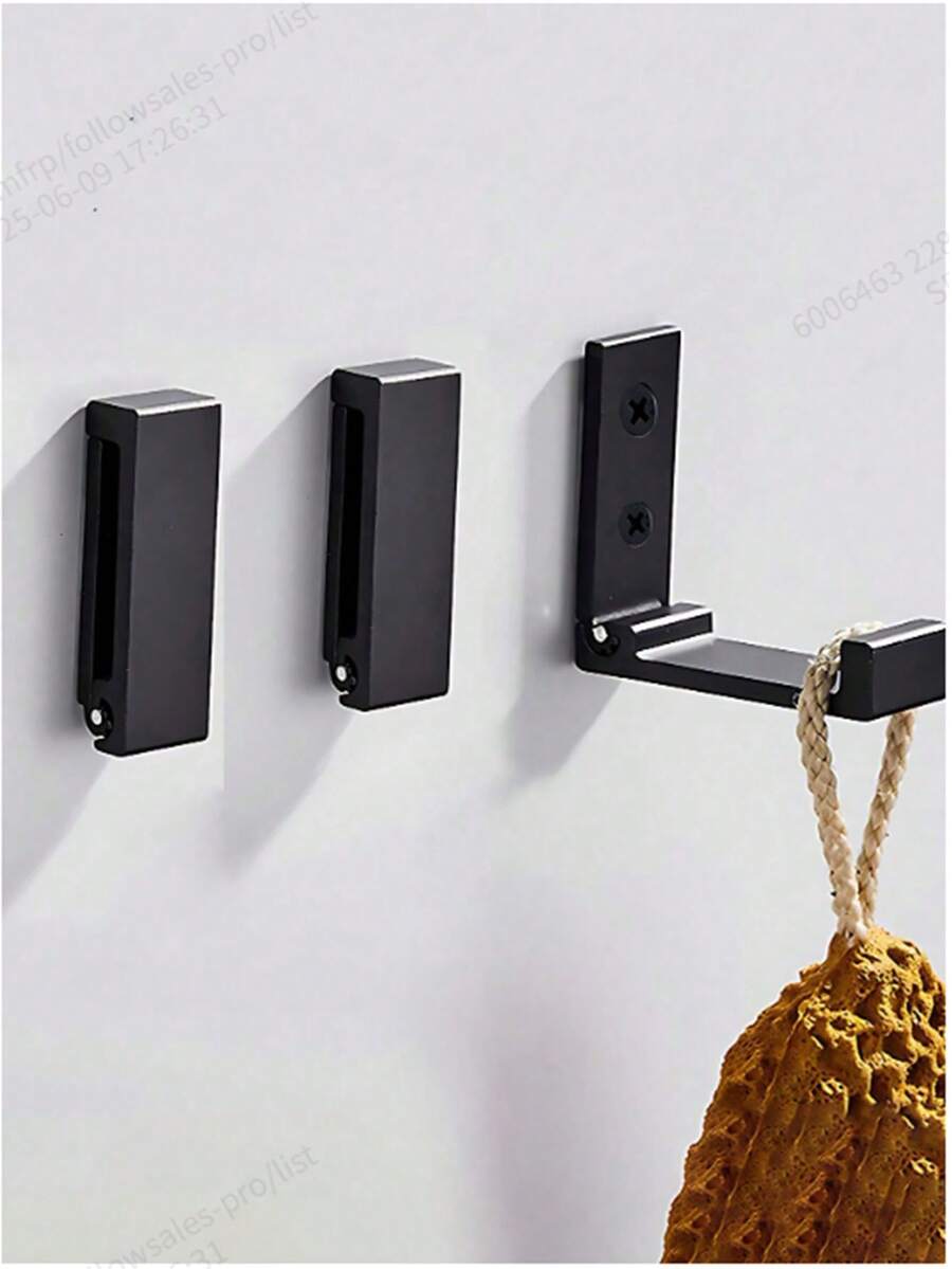 Móc treo tường có thể gập lại, Móc treo khăn nhà bếp phòng tắm bằng hợp kim nhôm chống gỉ, Móc đơn, Giá treo áo khoác gắn tường - Nhiều màu - Xem 1