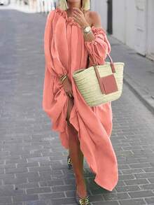 Vestido elegante para mujer de moda holgado y cómodo para vacaciones, estilo Europa y Estados Unidos, nuevo para 2025