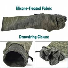 1 Stück, 54 x 4 Zoll dehnbare gestrickte Gewehrsocken, geeignet für Gewehre/Schrotflinten, mit Kordelzugverschluss, für Jagd, Schießen, Rost- und feuchtigkeitsgeschützt